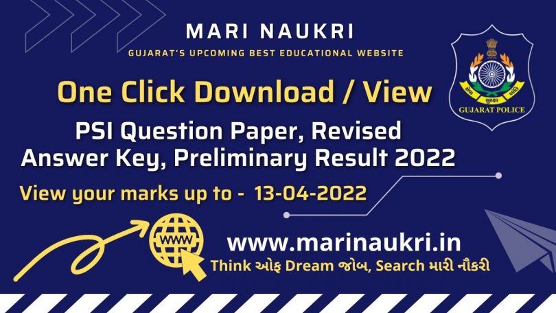 PSI Paper, Revised Answer Key, Check Result 2022