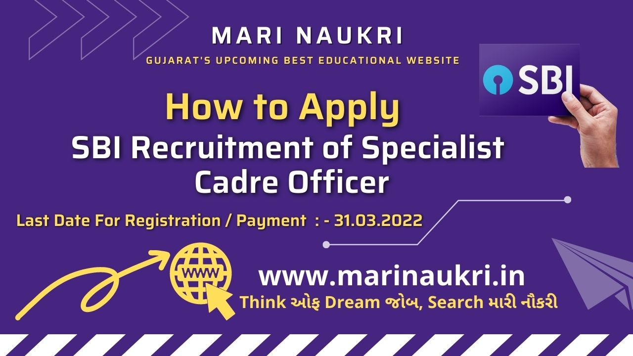 SBI Recruitment of Specialist Cadre Officer - Apply 2022 - Mari Naukri ...