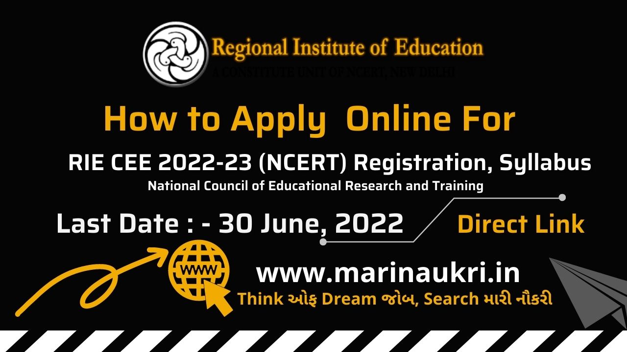 How To Apply Online RIE CEE 2022-23 (NCERT) Syllabus, Fees - Mari ...