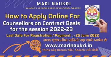 Apply Online for Counsellors on Contract Basis for the session 2022-23