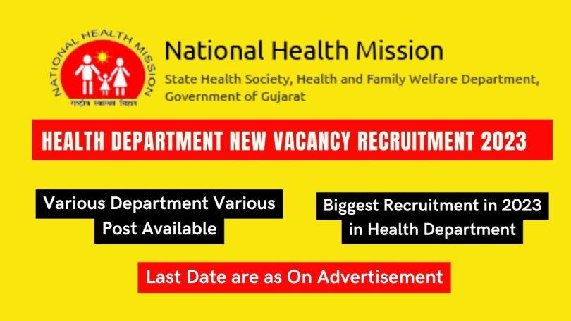 Health Department New Vacancy Recruitment 2023 - Apply Now