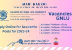 Vacancies in GNLU Apply Online for Academic Posts for 2023-24