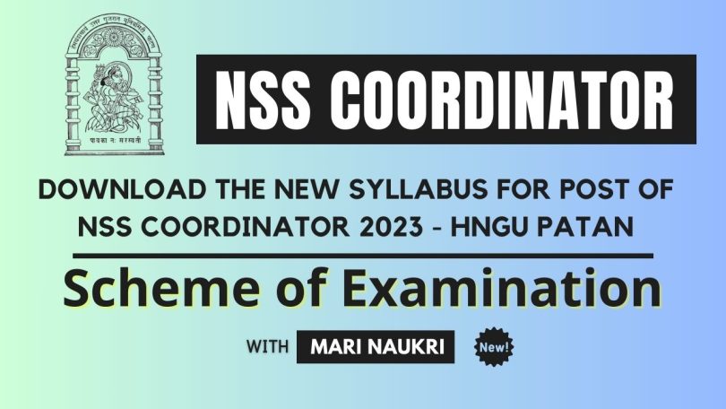 Download the New Syllabus for Post of NSS Coordinator 2023 - HNGU Patan