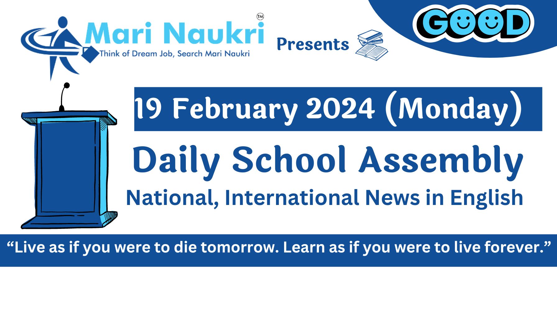 School Assembly News Headlines For 19 February 2024 In English   School Assembly News Headlines For 19 February 2024 In English 